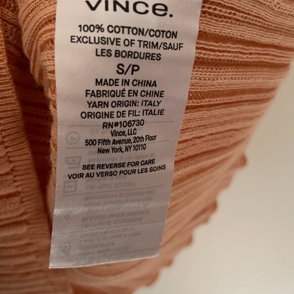 Vince Peach Scoop Neck Tank Top, Size S, NWOT - Picture 5 of 5